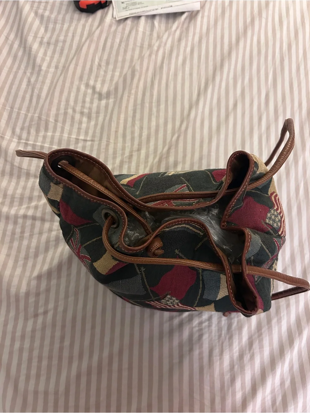 Brahmin Multicolor Flag Pattern Bag